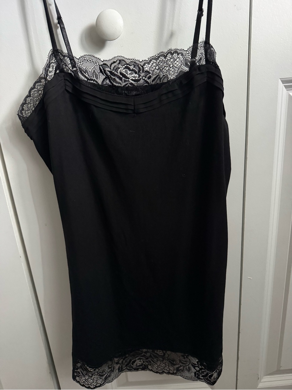 ⭐️ 2 for $20⭐️ 
White House Black Market Black Lace-Trim cami